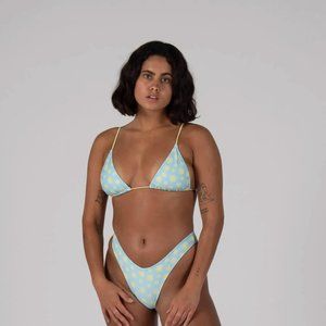 Inner Relm Mary Bel Triangle Top | Sunshine Yellow XL Bikini top NWOT